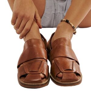 Free People Brown Leather Sandals